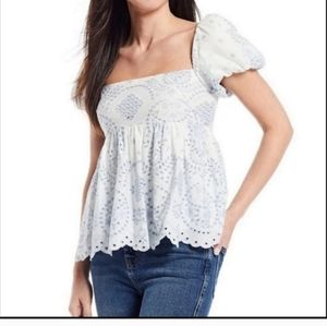 Antonio Melani x Born on Fifth Puff Sleeve Blouse